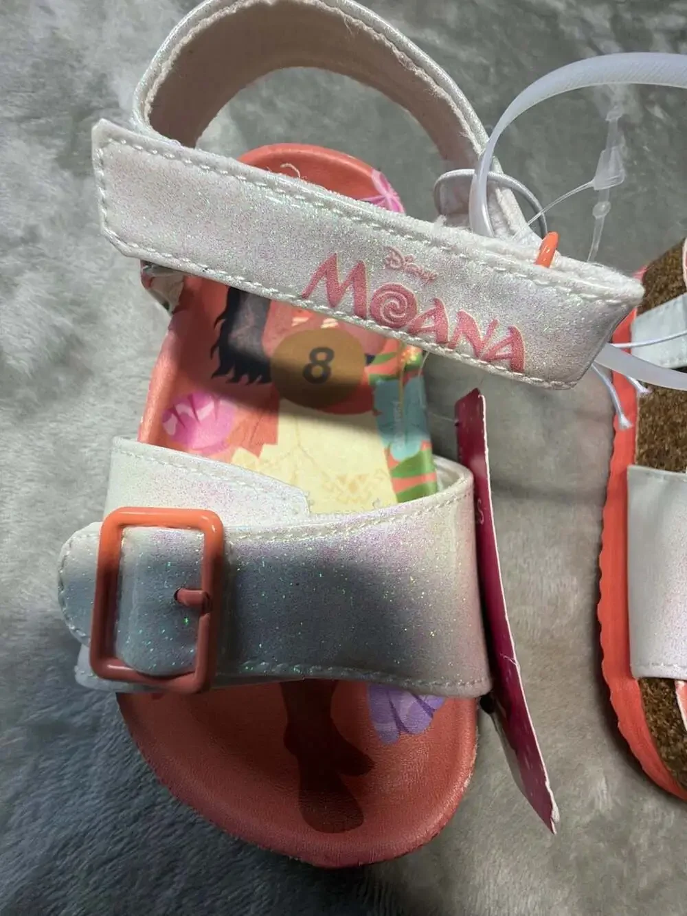 Geox x Disney Princess Moana Girls Pearly White Sandals